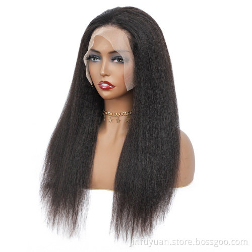13x4 Brazilian Hair Frontal Lace Wig,kinky straight Human Hair Wig,Lace Frontal Human Hair Wig